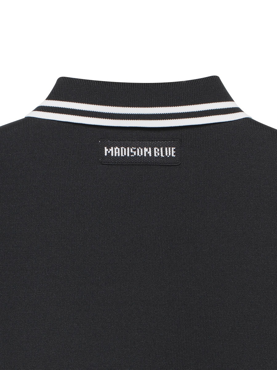DOUBLE STRIPE COLLAR POLO KNIT