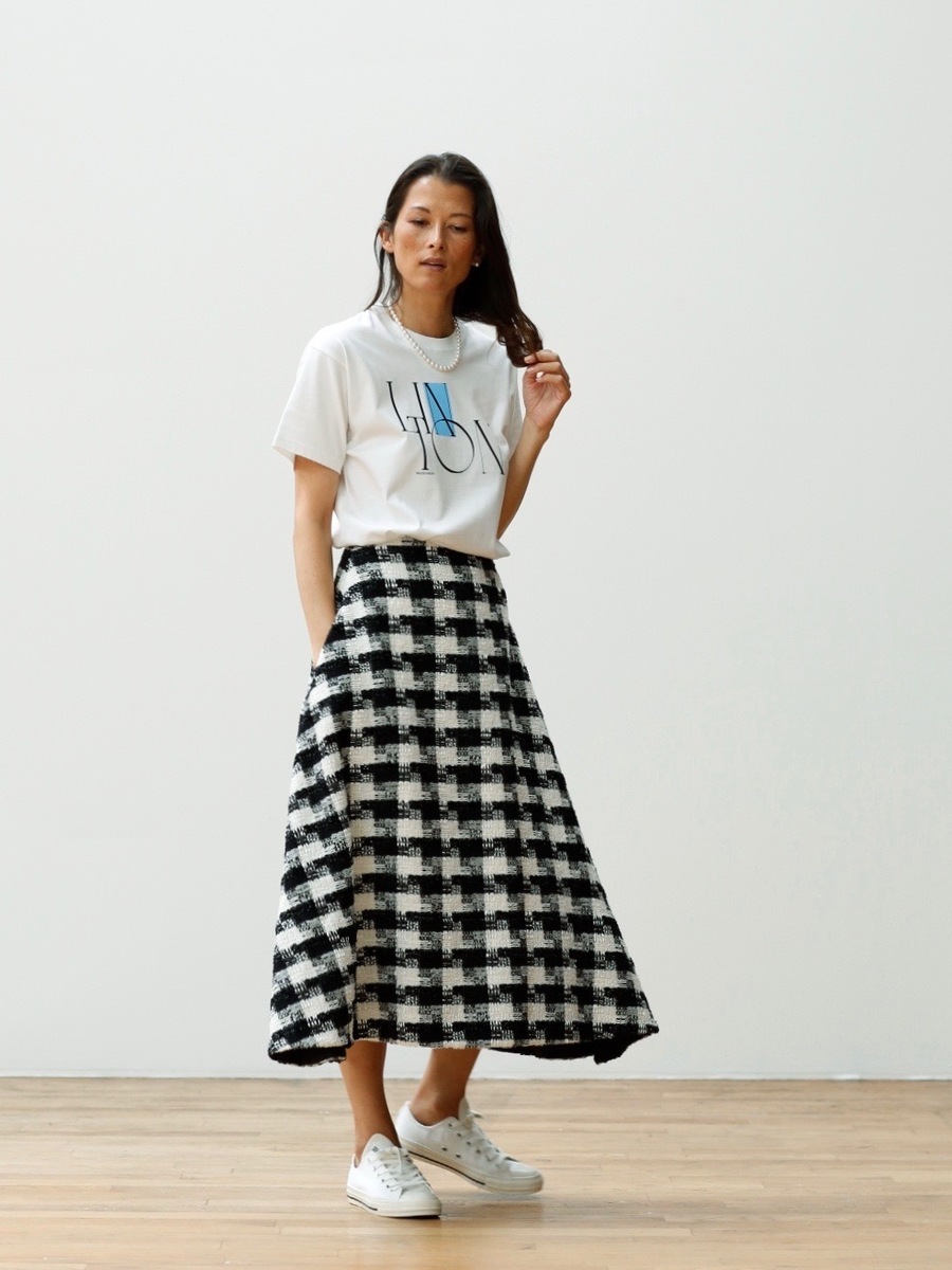 MI-MOLLET FLARE SK CHECK TWEED