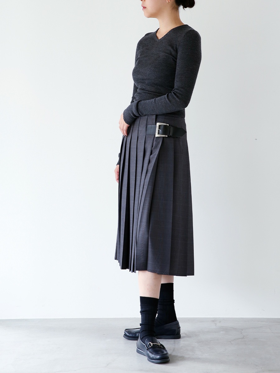 Wrap Pleated Skirt/ラッププリーツスカート【MAISON SPECIAL
