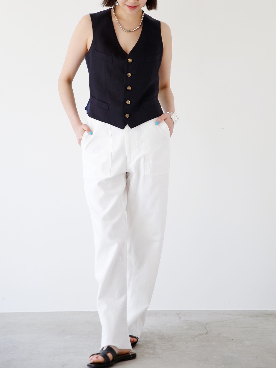 MADISON BLUE/マディソン ブルー VEST ベスト 白 MADISONBLUE