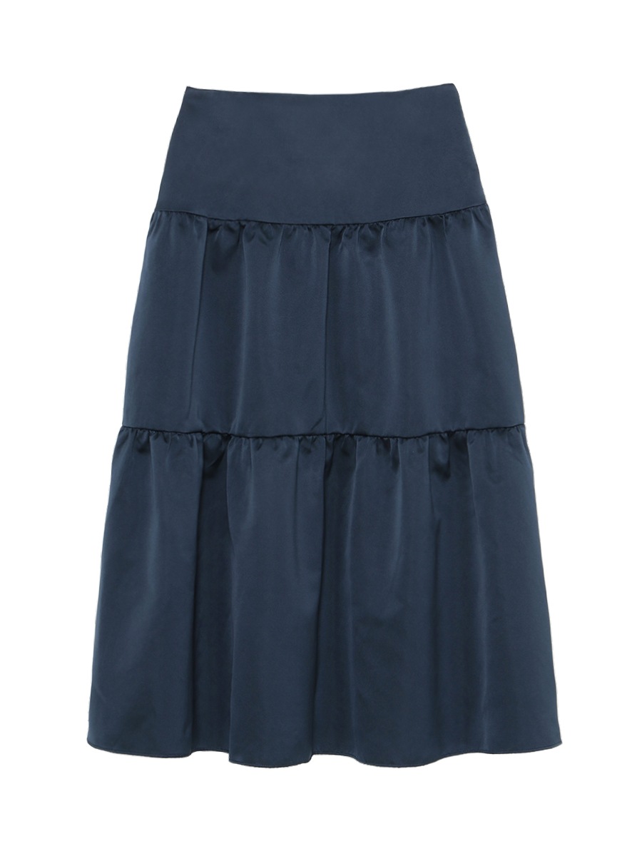 TIERED SKIRT SATIN | WOMEN | MADISONBLUE