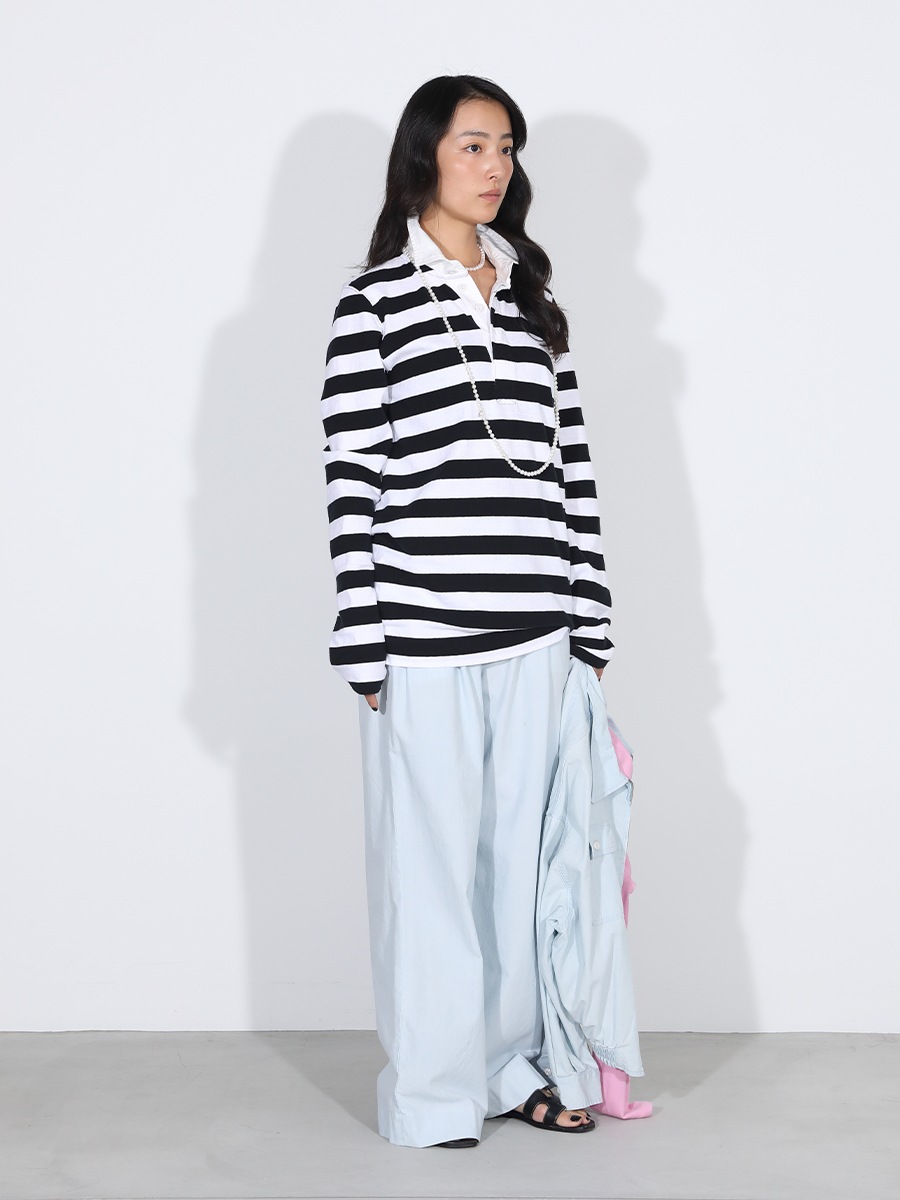 PLEATED WIDE LEG PT CHAMBRAY（VW）