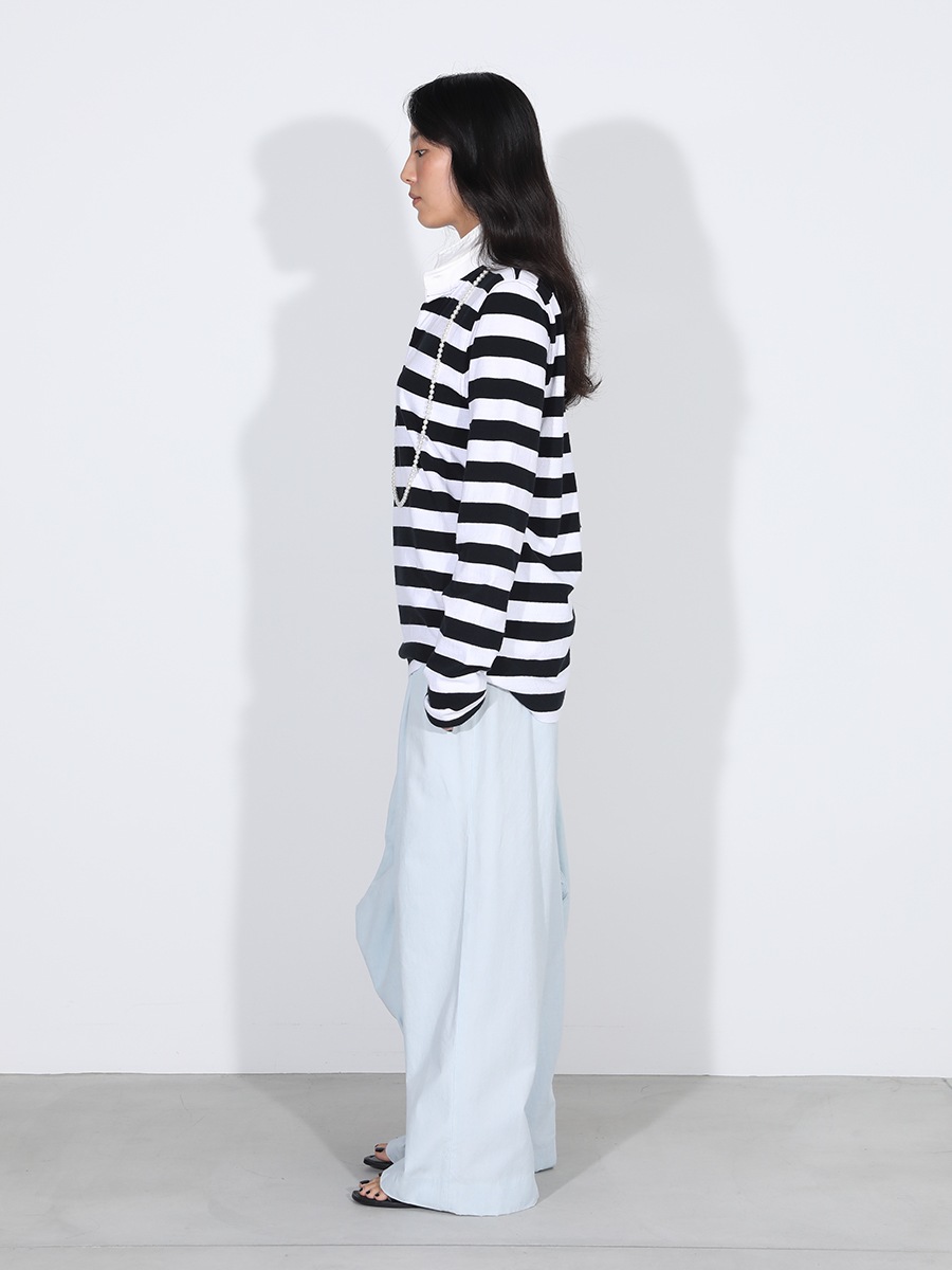 PLEATED WIDE LEG PT CHAMBRAY（VW）