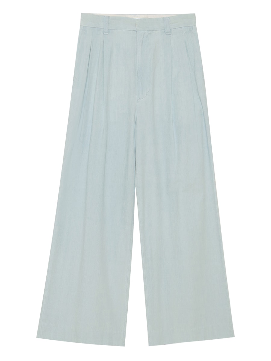 PLEATED WIDE LEG PT CHAMBRAY（VW）