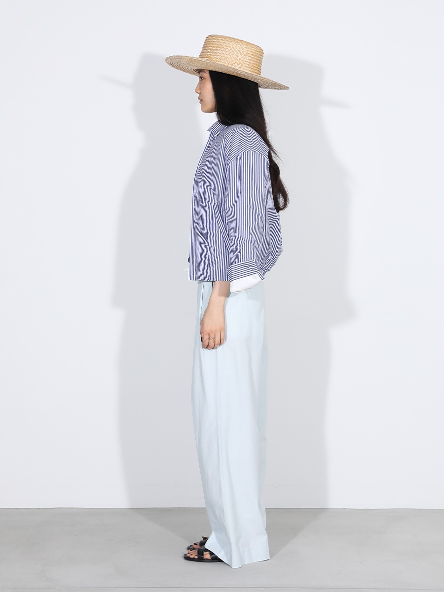 PLEATED WIDE LEG PT CHAMBRAY（VW）