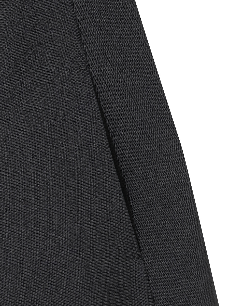 TUCKED MI-MOLLET FLARE SKIRT W TRO