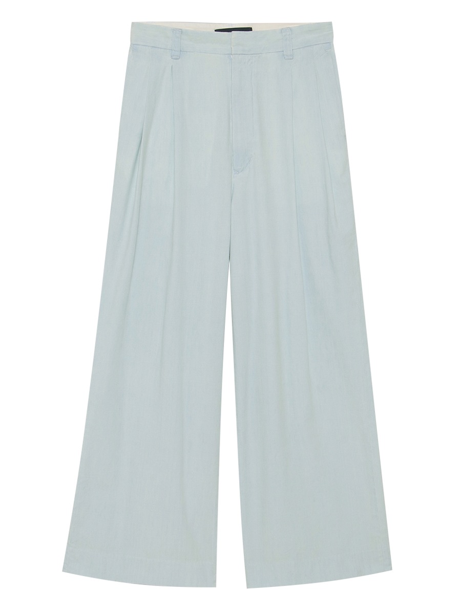 PLEATED WIDE LEG PT CHAMBRAY（VW）MNS