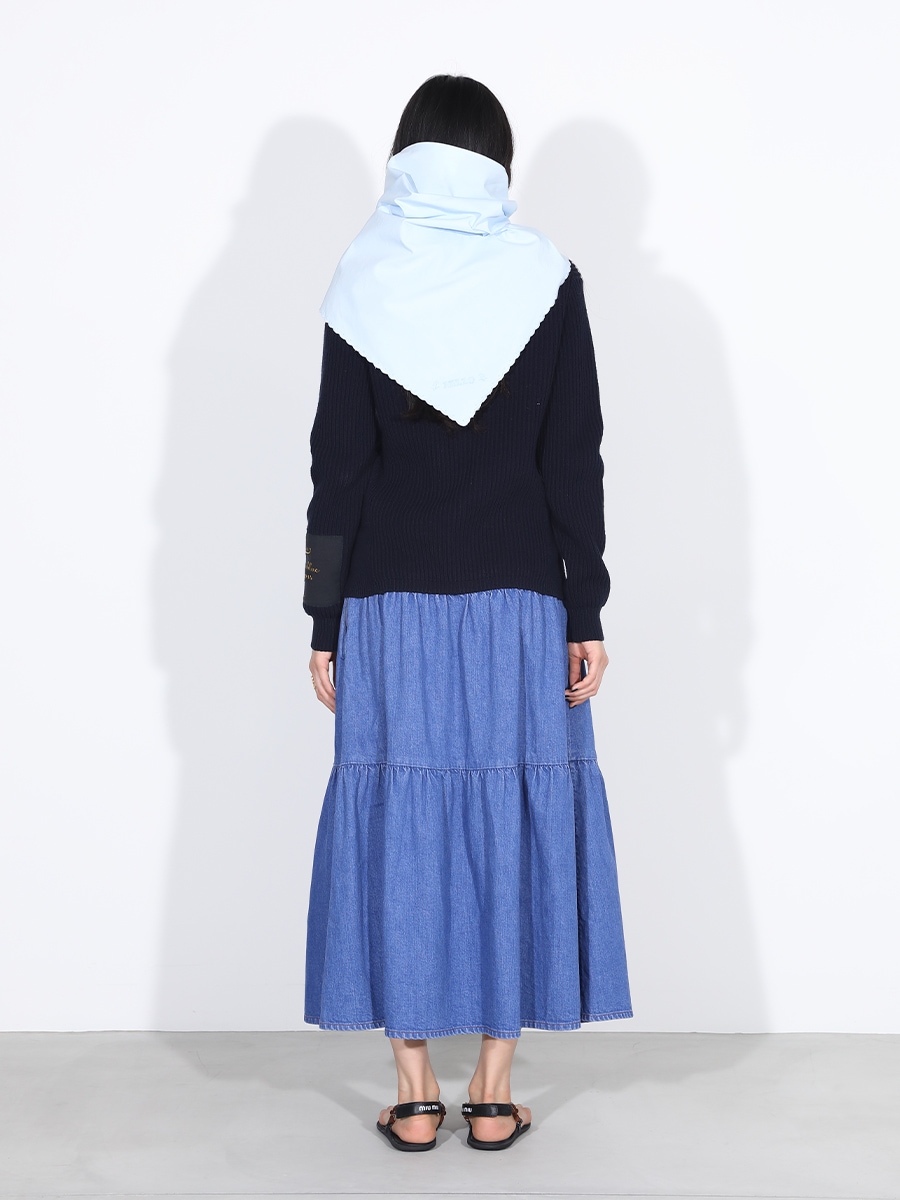 SCARF SCALLOPED EMBROIDERY C/LI | 2026SS PRE ORDER,26SS Vol.2