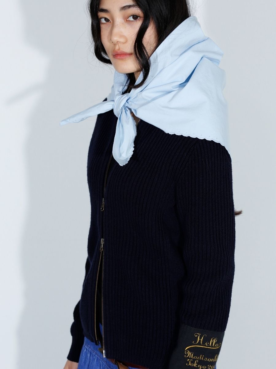 SCARF  SCALLOPED EMBROIDERY C/LI