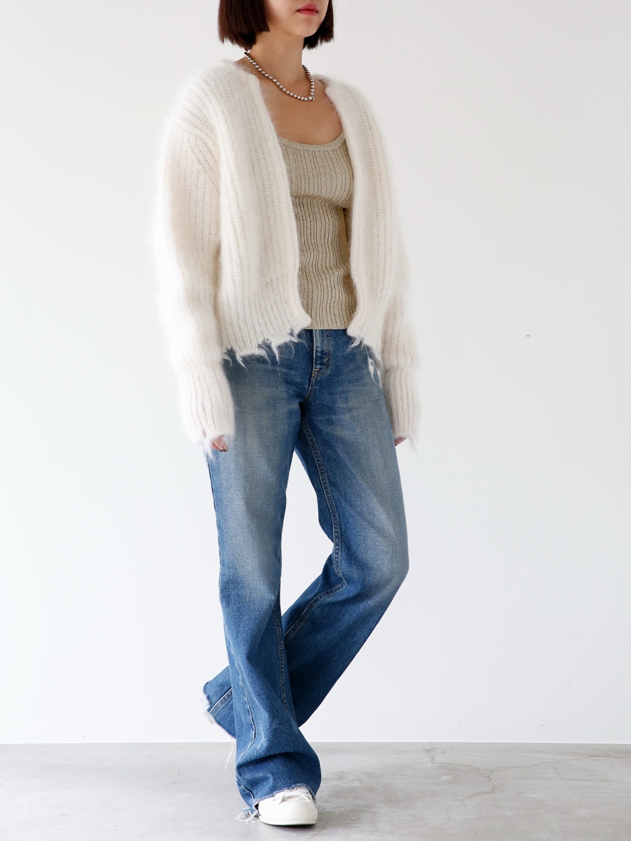 MADISONBLUE マディソンブルー パールダメージカーディガン S 新品