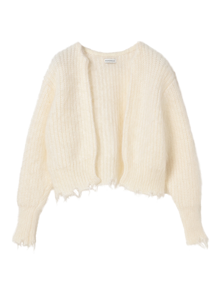 マロン【正規品】美品！新品未使用MOHAIR LOOSE KNIT DAMAGE CD MOHAIR | KNIT | MADISONBLUE