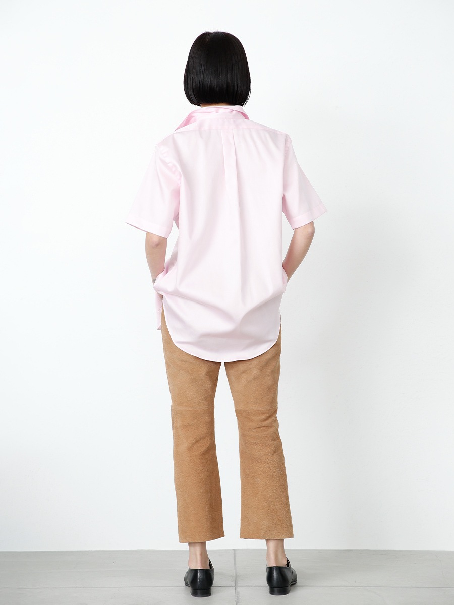 HEM CUT FLARE PT SUEDE