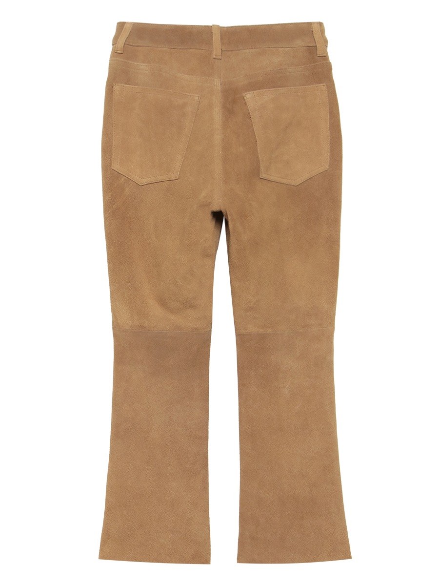 HEM CUT FLARE PT SUEDE
