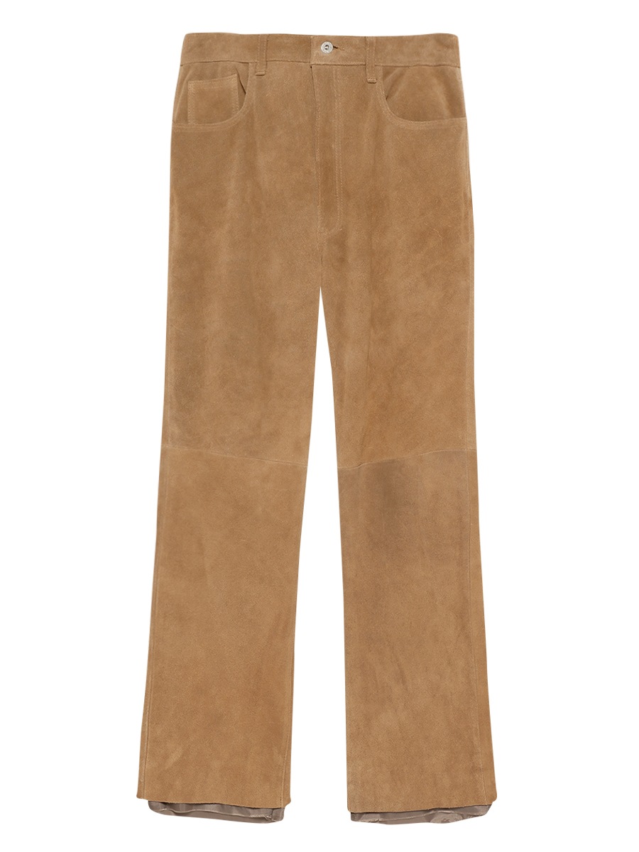 HEM CUT FLARE PT SUEDE