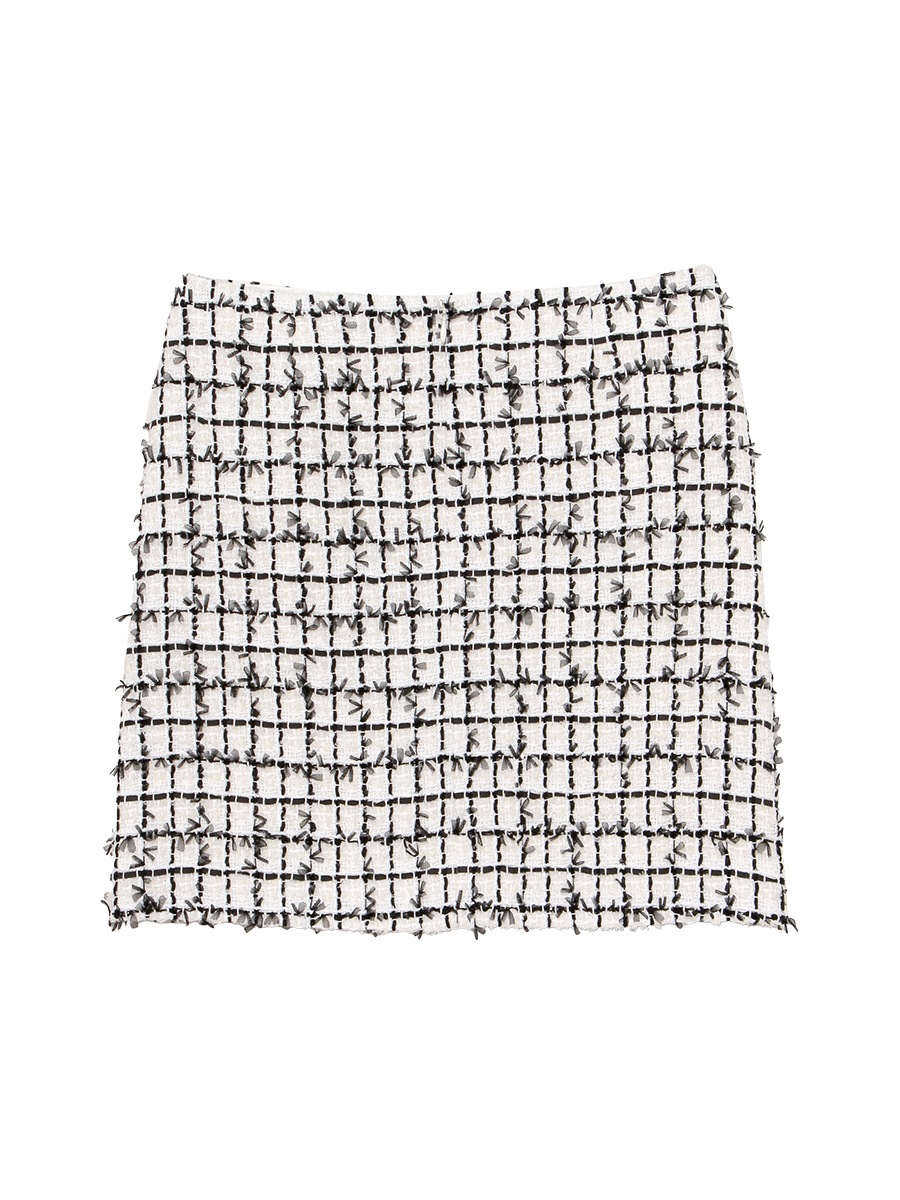 LOW WAIST PATCH-P MINI SK TWEED