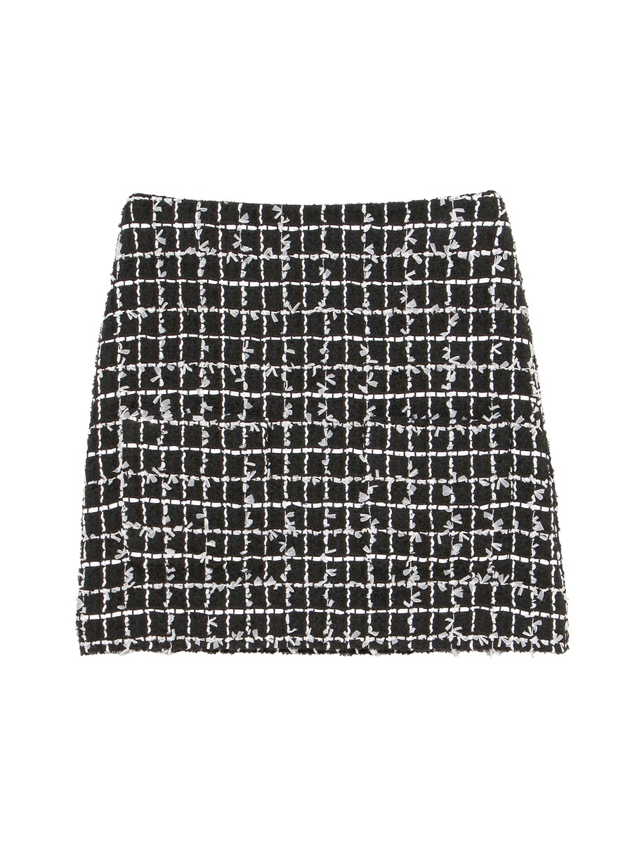 LOW WAIST PATCH-P MINI SK TWEED