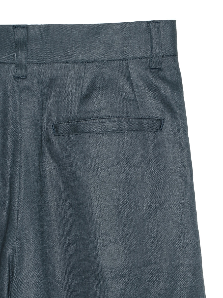 WIDE TUCK SHORTS LINEN