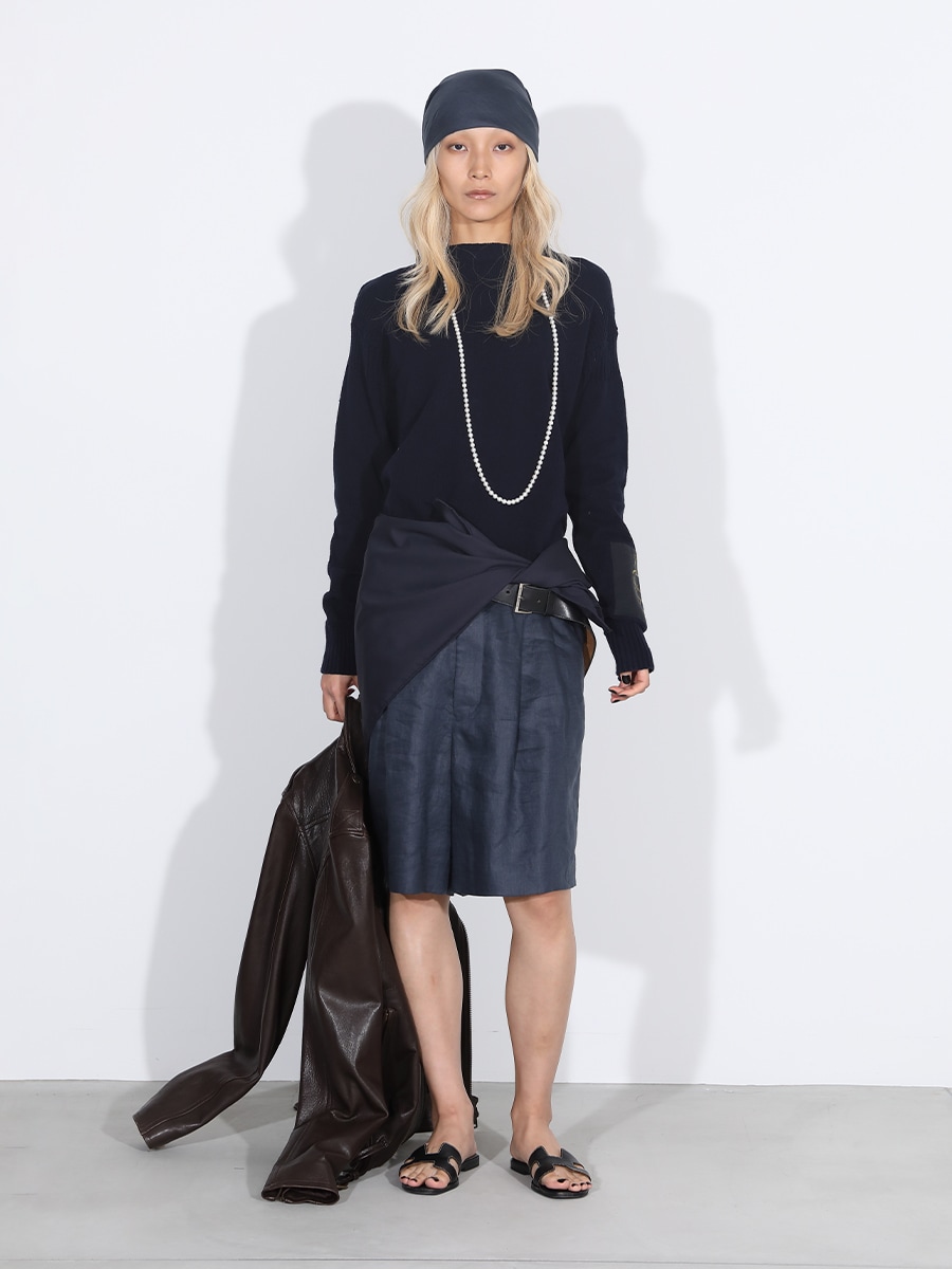 WIDE TUCK SHORTS LINEN