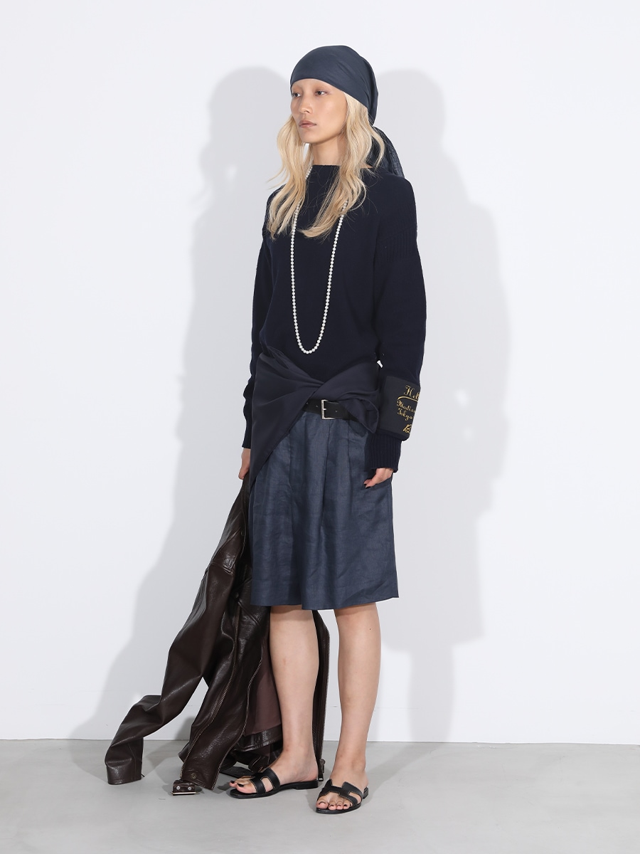 WIDE TUCK SHORTS LINEN