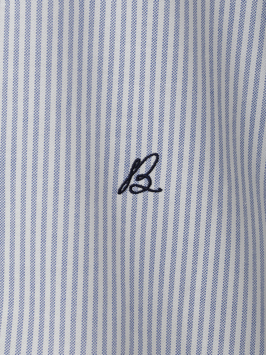 ROUND COLLAR FRILL SH OX STRIPE | SHIRT/BLOUSE | MADISONBLUE
