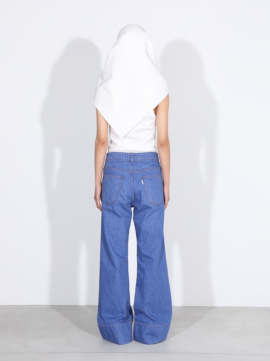 BAGGY FLARE PANTS DENIM