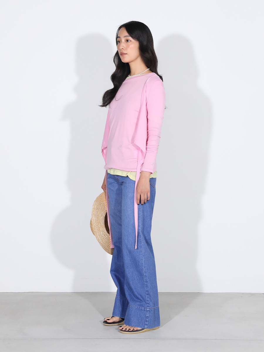 BAGGY FLARE PANTS DENIM