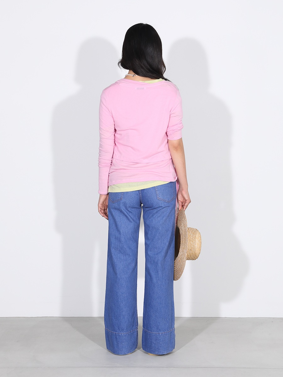 BAGGY FLARE PANTS DENIM