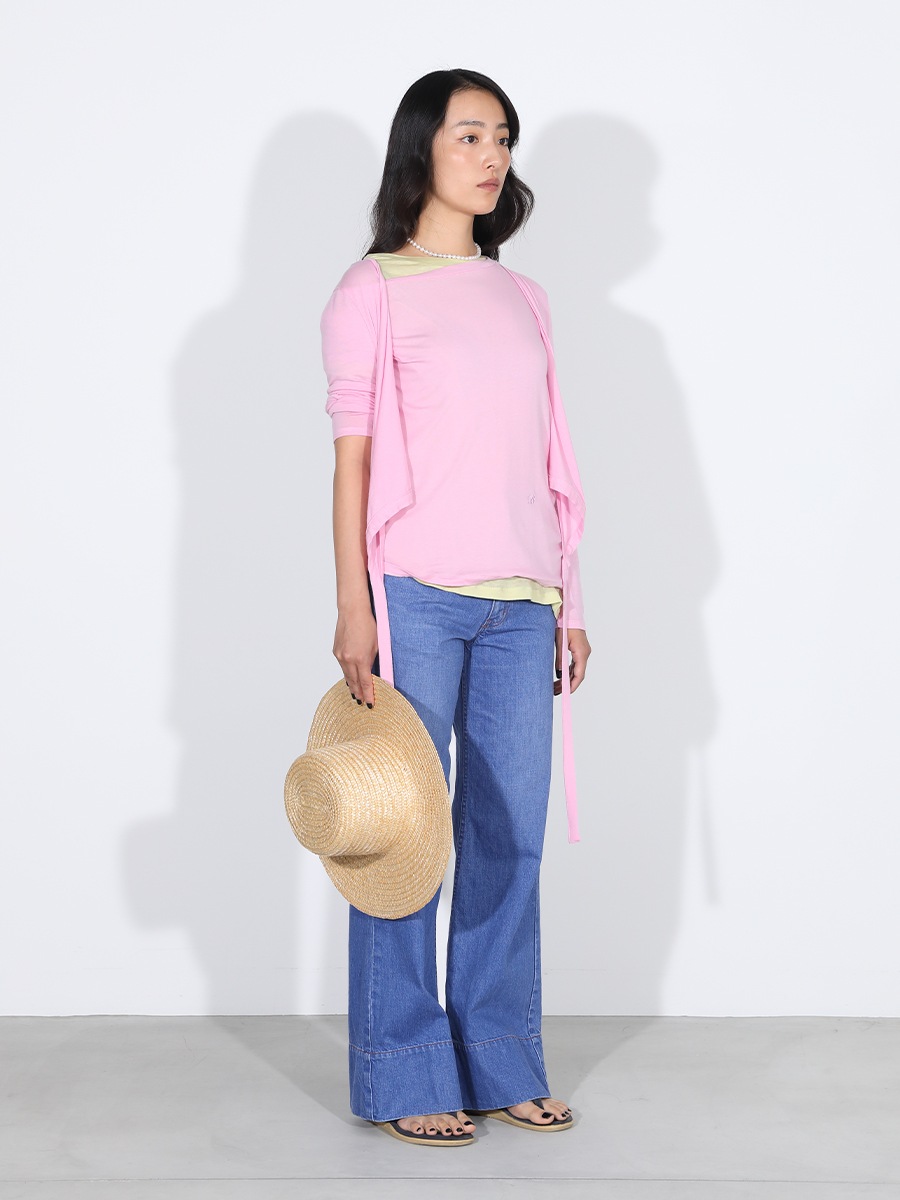 BAGGY FLARE PANTS DENIM