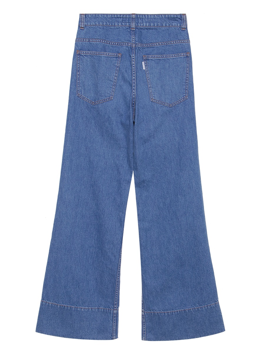 BAGGY FLARE PANTS DENIM