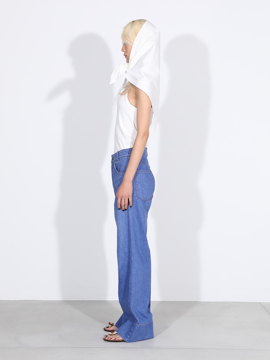 BAGGY FLARE PANTS DENIM