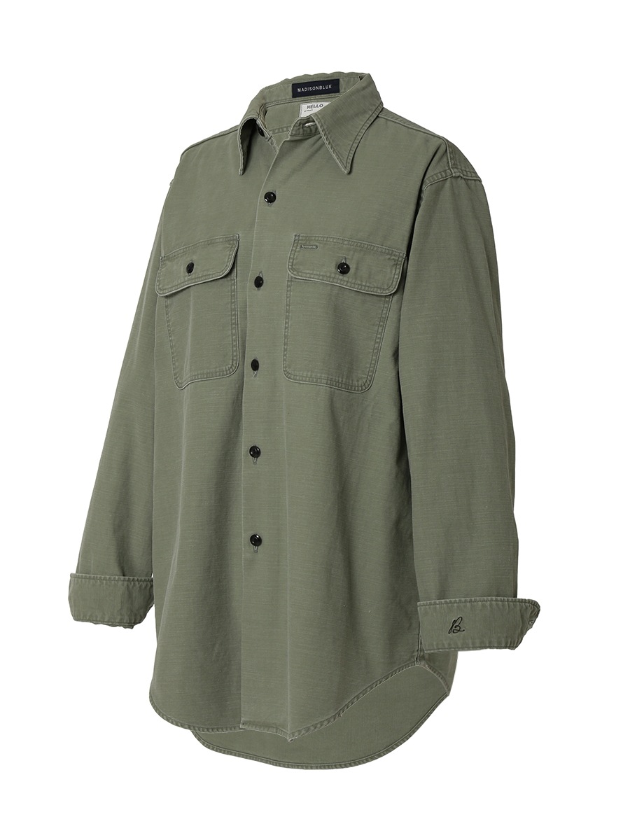 ＜カスタム対象商品＞HAMPTON BACK SATIN SHIRT