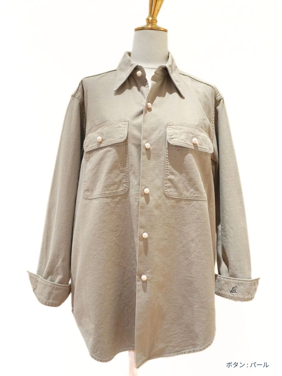 ＜カスタム対象商品＞HAMPTON BACK SATIN SHIRT