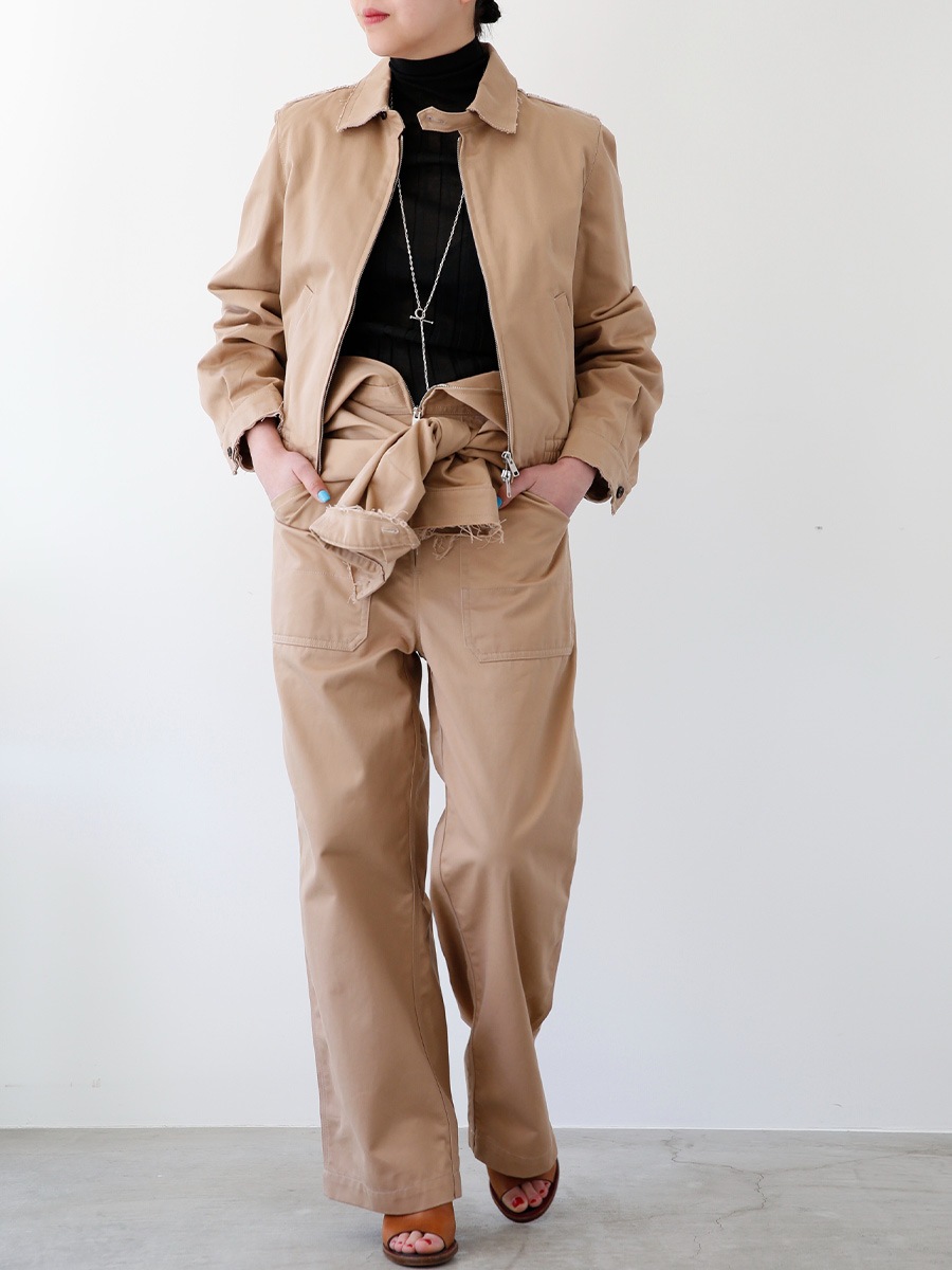 ZIP UP JUMPSUITS CHINO