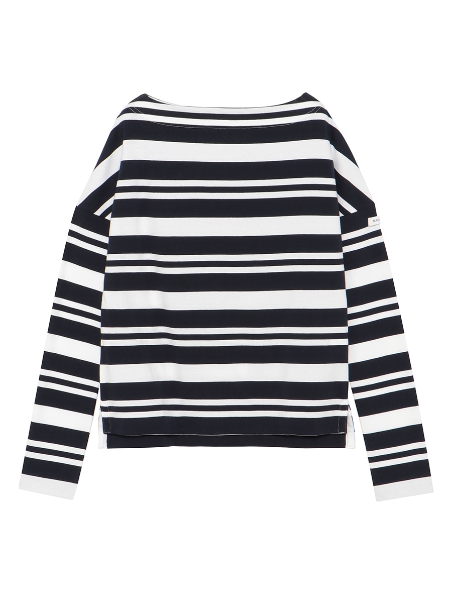 MARINE BORDER BOAT NECK L/S TEE | 2025SS PRE ORDER | MADISONBLUE