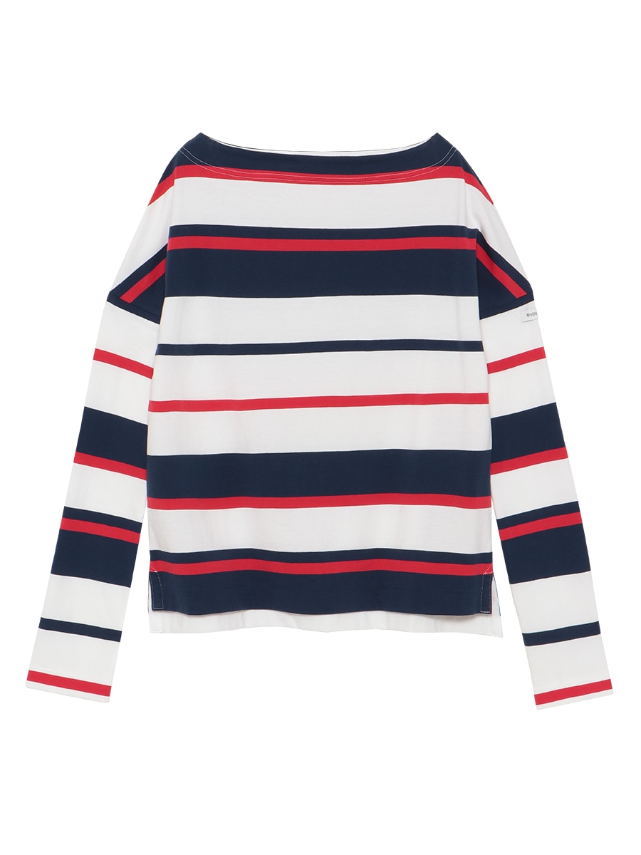 MARINE BORDER BOAT NECK L/S TEE | 2025SS PRE ORDER | MADISONBLUE