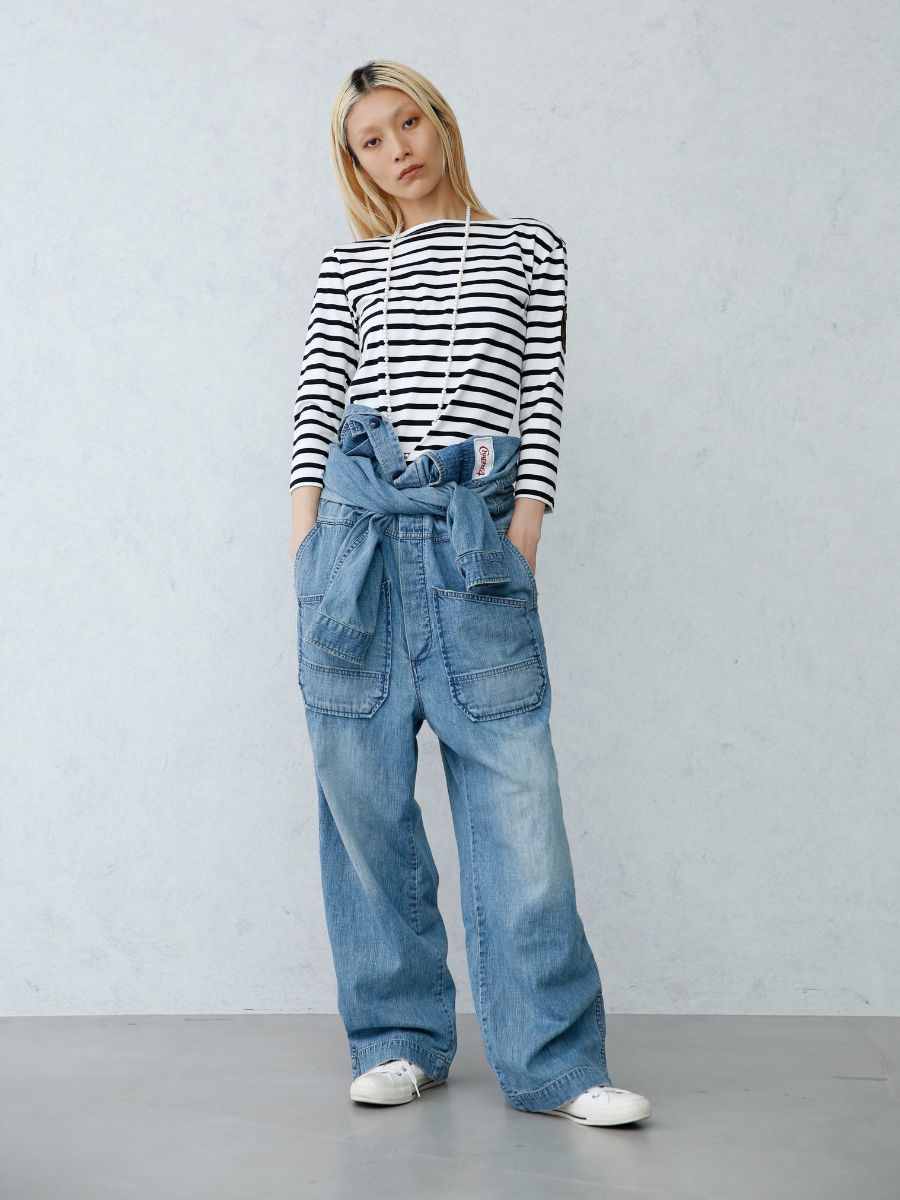 BOAT NECK COMPACT L/S TEE BORDER | ALL | MADISONBLUE