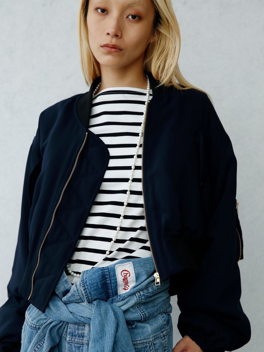 BOAT NECK COMPACT L/S TEE BORDER | ALL | MADISONBLUE