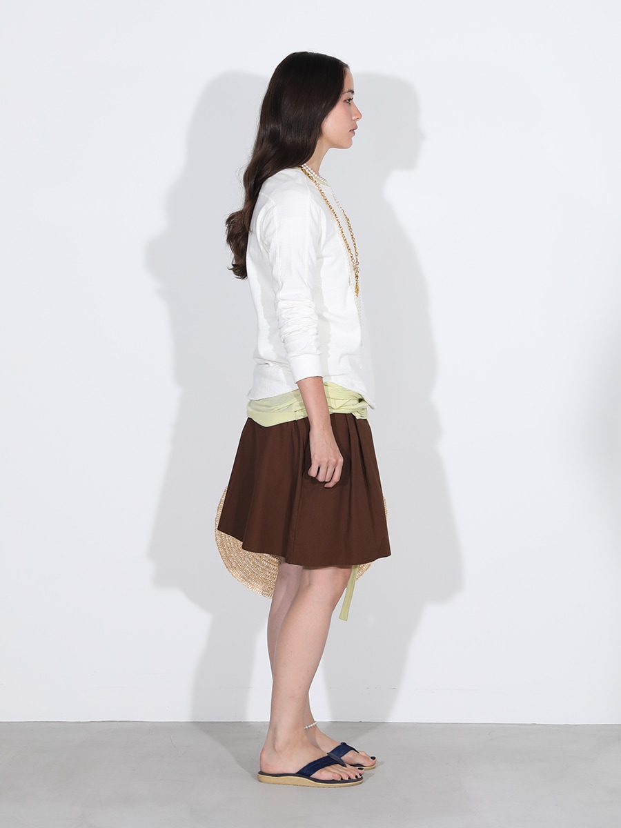 VOLUME GATHER SHORTS TYPEWRITER