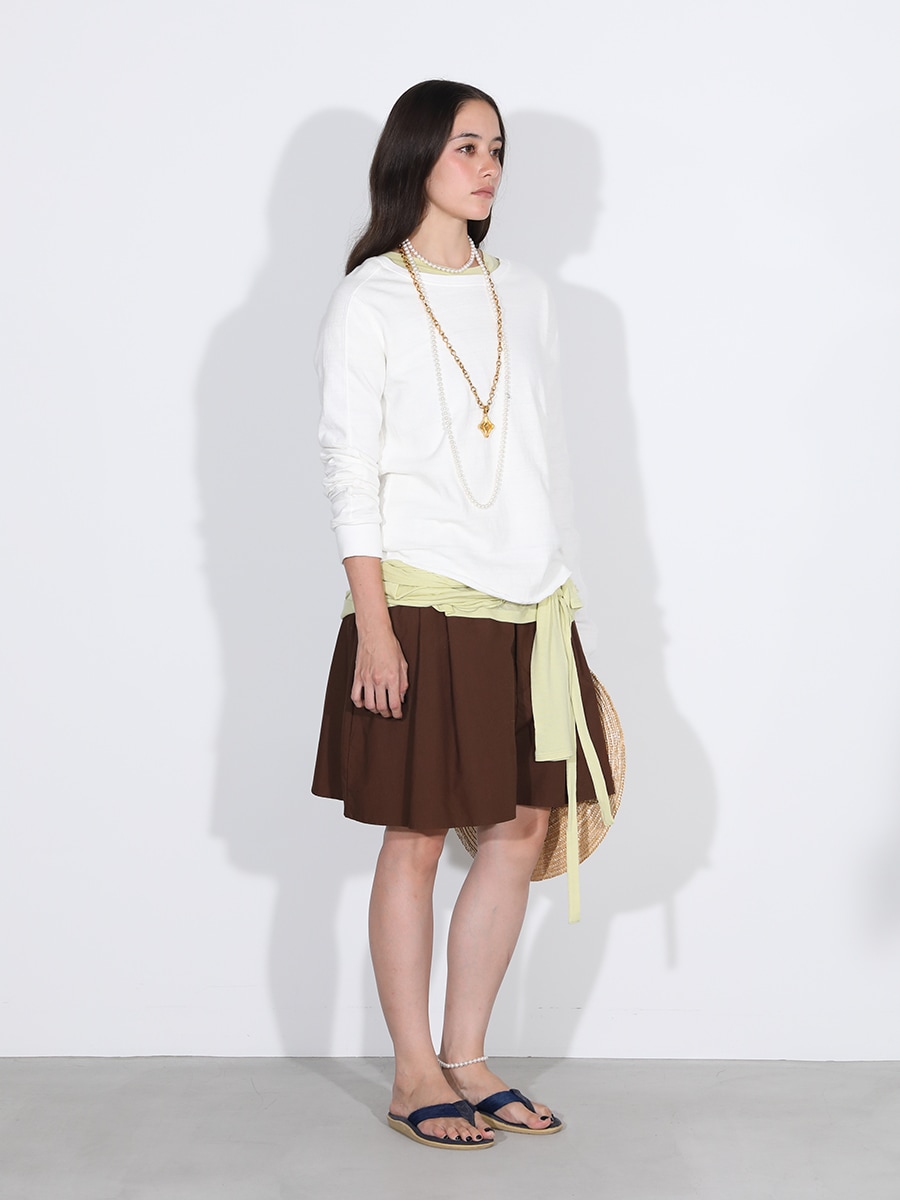 VOLUME GATHER SHORTS TYPEWRITER