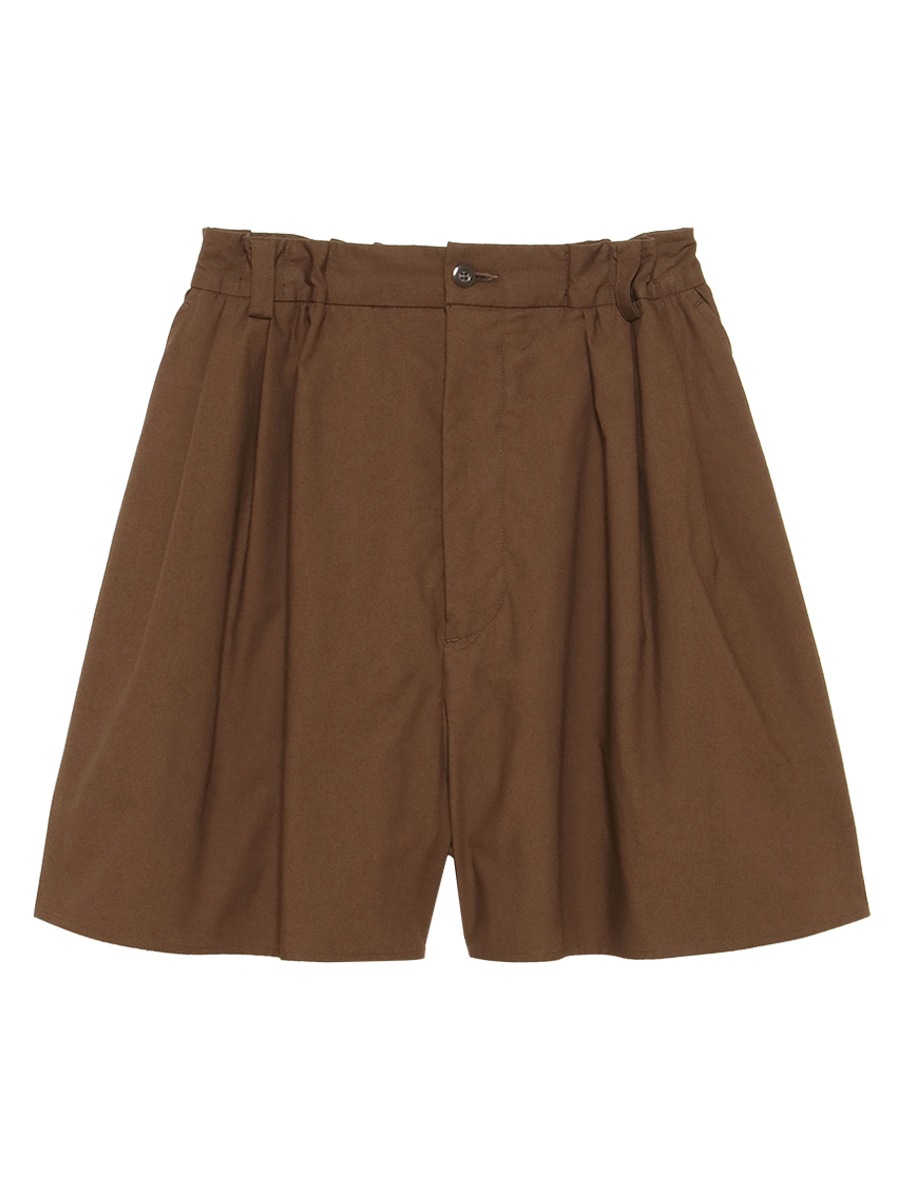 VOLUME GATHER SHORTS TYPEWRITER
