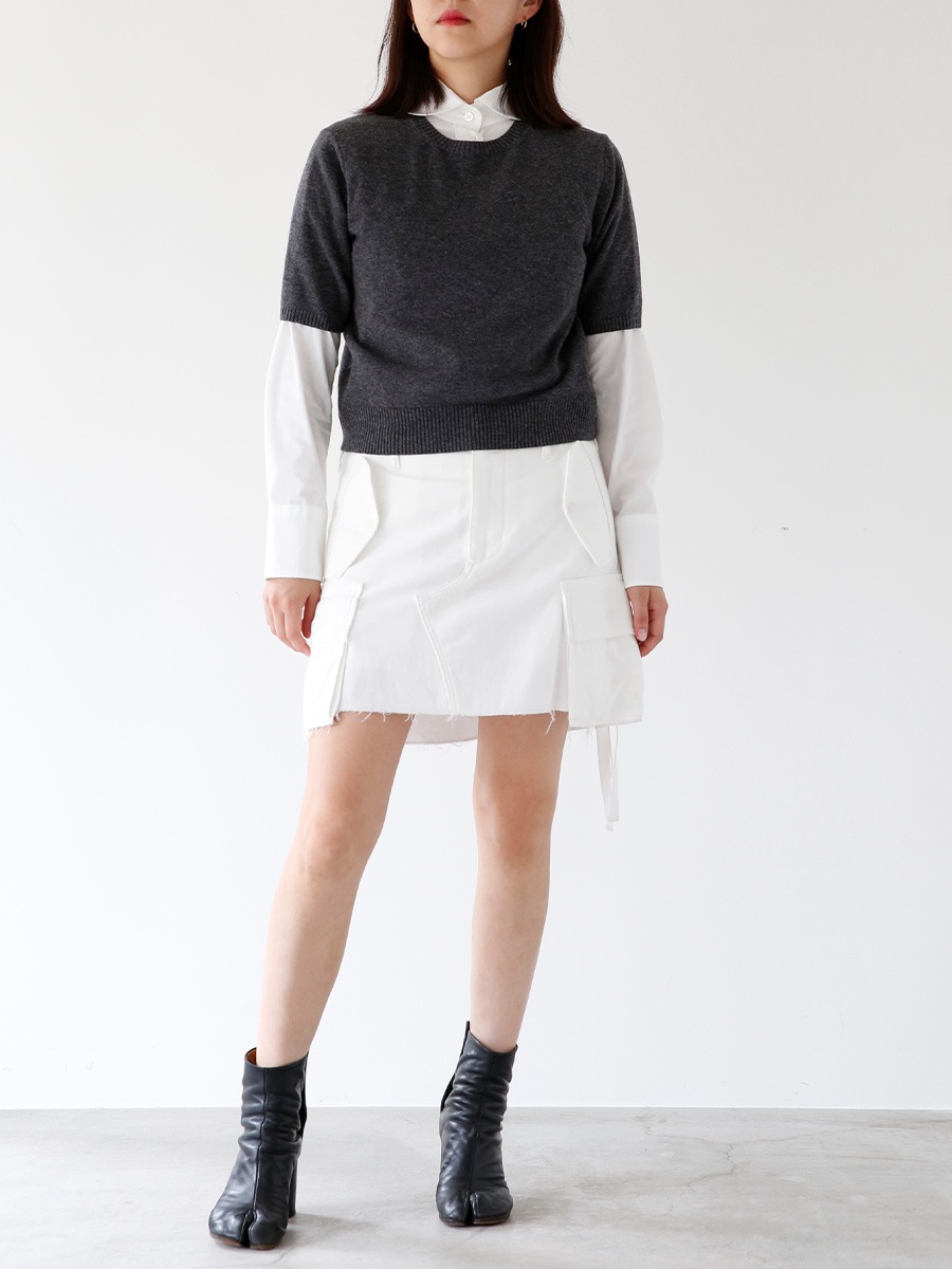 STONE WASH CREW NECK H/S PO