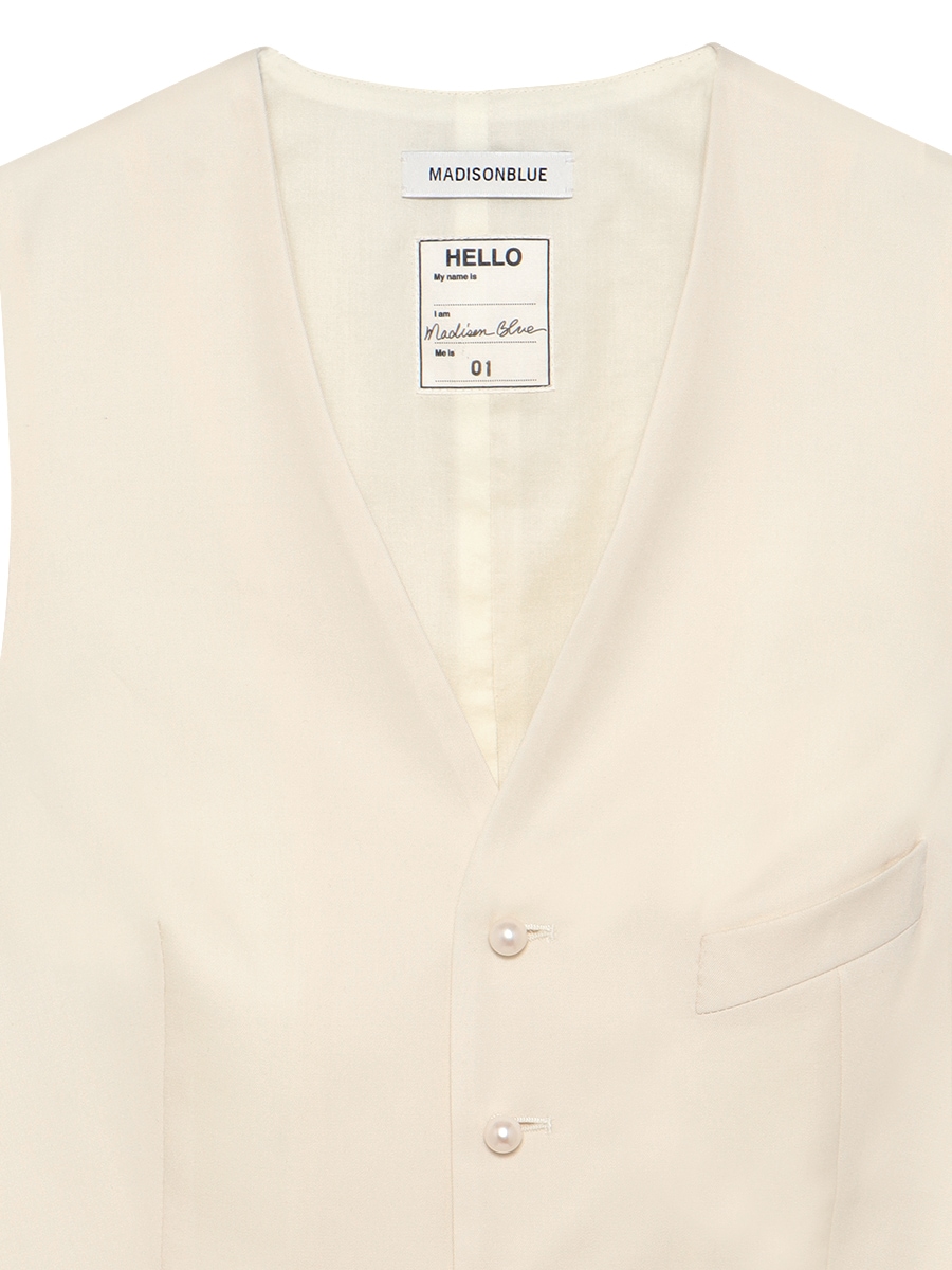 トップス MADISONBLUE SLIM FIT VEST PEARL MADISONBLUE(マディソンブルー)のSLIM FIT VEST PEARL通販