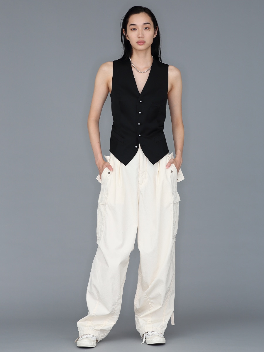 トップス MADISONBLUE SLIM FIT VEST PEARL SLIM FIT VEST PEARL | 2025SS PRE ORDER | MADISONBLUE
