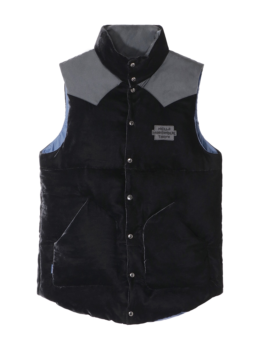DOWN VEST FEATHER VELVET