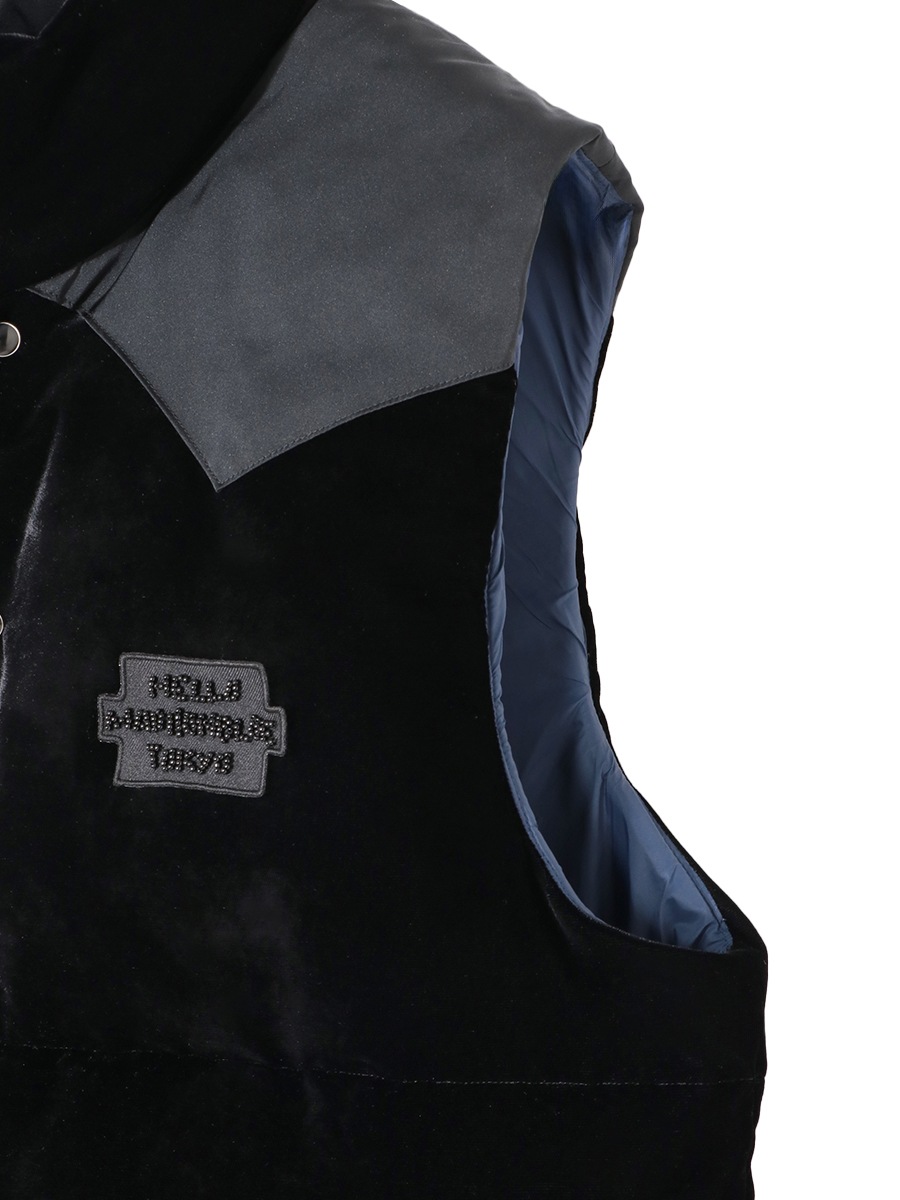 DOWN VEST FEATHER VELVET
