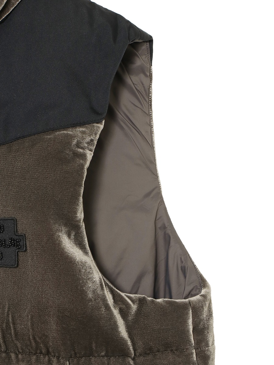 DOWN VEST FEATHER VELVET