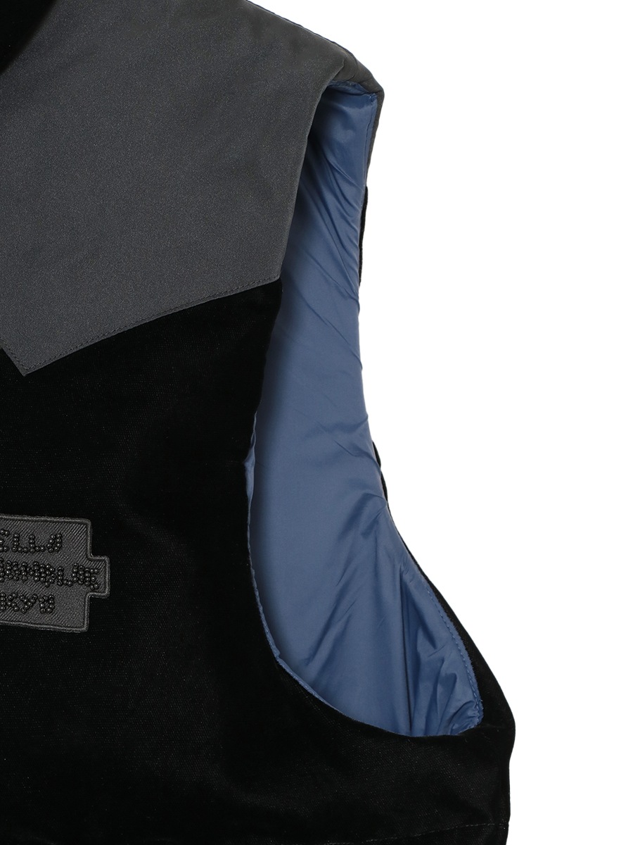 DOWN VEST FEATHER VELVET