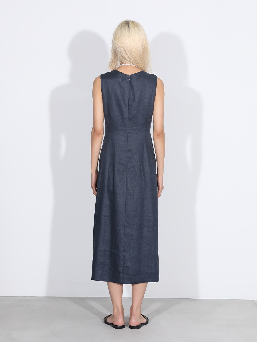 SLEEVELESS DRESS LINEN