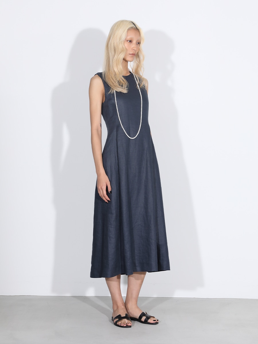 SLEEVELESS DRESS LINEN