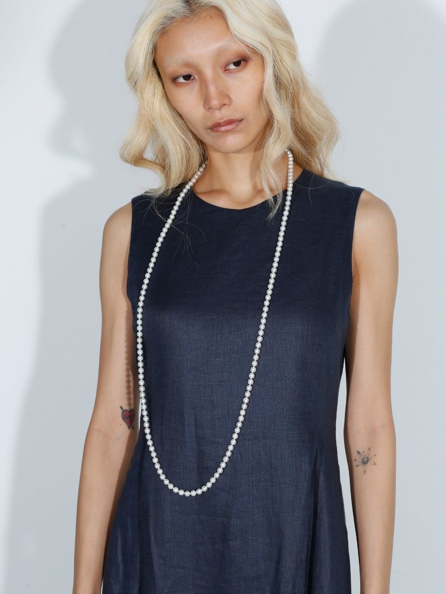 SLEEVELESS DRESS LINEN